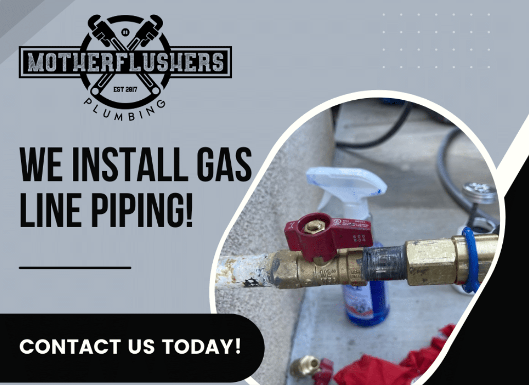 Gas line pipe installation - Motherflushers Plumbing